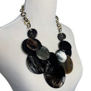 Round Disc Buffalo Horn Necklace | NWT